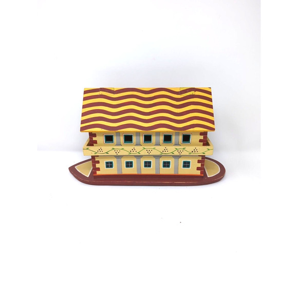 Randy Tate Noah's Ark wooden set 8 animals carvings folk art collection - Picture 10 of 15